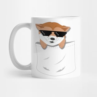 Deal with it doge meme in pocket Mug